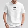 Herren Dad Est 2023 Fels Berg Männer Mann Papa Cool Schwarz Raglan T-Shirt Lustige Geschenke