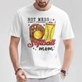 Hot Mess Always Stressed Softball Mom T-Shirt Unique Gifts