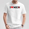 Ich Liebe Männer Ohne Das N Herz Herren Mit Durchstrichenem N T-Shirt Lustige Geschenke