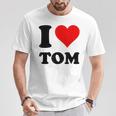 Ich Liebe Tom T-Shirt Lustige Geschenke
