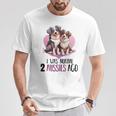 Ich War Normalor 2 Aussies Lustiger Australian Shepherd T-Shirt Lustige Geschenke