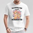 Ich Werde Große Schwester T-Shirt, Ankündigung Geschwisterliebe Lustige Geschenke