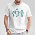 I'm With Her Statue Of Liberty T-Shirt Unique Gifts