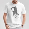 Jugador De Hockey Sobre Hielo Juvenil Niños Hombres Camiseta unisex Regalos divertidos