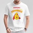 Kinder Achtung Dieser Superheld Ist Jetzt 6 Jahre Old T-Shirt Lustige Geschenke