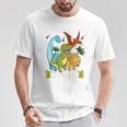 Kinder Schulkind 2024 Dinosaurier Schulanfang Dino Einschulung T-Shirt Lustige Geschenke