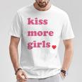 Kiss More Girls Cute Lgbt Lesbian Bisexual Pride T-Shirt Unique Gifts