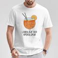 Leben Auf Der Aperolspur Summer Drink T-Shirt Lustige Geschenke