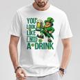 You Look Like I Need A Drink Beer St Patrick's Day T-Shirt Personalized Gifts