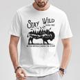 M216 Stay Wild Bison Buffalo Charge The Storm T-Shirt Unique Gifts