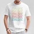 Malone Retro Vintage Style Name T-Shirt Funny Gifts