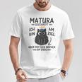 Matura Abschluss Katze Matura Abschied Matura Geschafft T-Shirt Lustige Geschenke