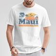 Maui Hawaii Vintage Surf Beach Surfing 70'S Retro Hawaiian T-Shirt Funny Gifts