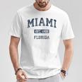 Miami Florida Fl Vintage Athletic Sports T-Shirt Unique Gifts