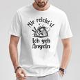Mir Reichts Ich Geh Angeln Angler Sayings Gray T-Shirt Lustige Geschenke