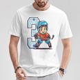Niños Cumpleaños De Hockey Sobre Hielo Niño De 3 Años Tercer Cumpleaños Camiseta unisex Regalos divertidos