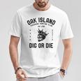 Oak Island Treasure Hunting Club Vintage Skull And Crown Mys T-Shirt Unique Gifts