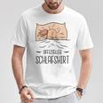 Offizielles Schlaf Süßer Hase Beim Schlafen T-Shirt Lustige Geschenke