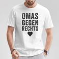 With 'Omas Agegen Richs' Anti-Rassism Fck Afd Nazis T-Shirt Lustige Geschenke