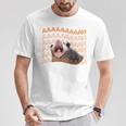 Opossum Screaming Possum Trash Cat Meme Women T-Shirt Unique Gifts