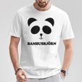 Panda-Gesicht T-Shirt Bambusbjörn, Witzig & Unisex Weiß Lustige Geschenke