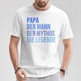 Papa Der Mann Der Mythos Die Legende Raglan T-Shirt Lustige Geschenke