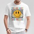 Peace Out 2Nd Grade Teacher Retro Smile Last Day Of School T-Shirt Unique Gifts