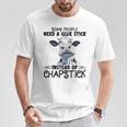 Some People Need A Glue Stick Instead Of Chapstick Cow T-Shirt Unique Gifts