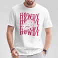 Pink Howdy Cowboy Rodeo Hat For Retro Cowgirl T-Shirt Personalized Gifts