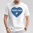 Portland Maine Heart Pride Retro Love T-Shirt Unique Gifts
