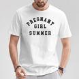 Pregnant Girl Summer Beach Pregnancy Announcement T-Shirt Unique Gifts