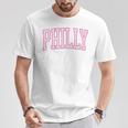 Preppy Varsity Pink Philly Philadelphia Pennsylvania Pa T-Shirt Unique Gifts