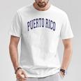 Puerto Rico Varsity Style Navy Blue Text T-Shirt Unique Gifts