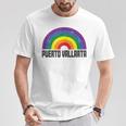 Puerto Vallarta Mexico Lgbtq Distressed Gay Rainbow T-Shirt Unique Gifts
