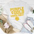 Purple Gold Game Day High School Volleyball Group Team T-Shirt Unique Gifts