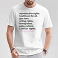 Reproductive Rights Healthcare For All Gun Laws T-Shirt Unique Gifts