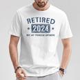 Retired 2024 Not My Problem Anymore Retirement For Women T-Shirt Unique Gifts