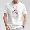 Retro Be My Boo Cute Ghost With Balloon Valentines Day T-Shirt Unique Gifts