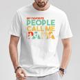 Retro Papa Line Worker Papa Witzigatertag T-Shirt Lustige Geschenke