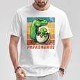 Retro Papasaurusatertag Bester Papa T-Rex Papa Dinosaur Kapuzenjacke T-Shirt Lustige Geschenke