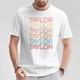 Retro Taylor First Name Vintage Taylor T-Shirt Unique Gifts