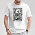 Skeleton Reading Book The Reader Tarot Card Book T-Shirt Unique Gifts