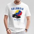 Soccer Boot Ball Cafeteros Colombia Flag Football Women T-Shirt Unique Gifts