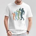 Sports Mom & Dad Silhouette Vintage Body Building T-Shirt Unique Gifts