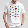 Spotty Dots Spots & Heart Yellow Men Women Children Spot T-Shirt Personalized Gifts