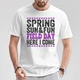 Spring Sun And Fun Quote For Teacher Field Day Pink T-Shirt Unique Gifts