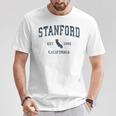 Stanford California Ca Vintage Sports Navy Print T-Shirt Unique Gifts