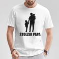 Stolzer Papa Sohn Und Tochterater Papi T-Shirt Lustige Geschenke