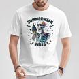 Summerween Vibes Skeleton Ice Cream Summer Vacation T-Shirt Unique Gifts