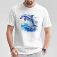 Underwater World With Dolphin T-Shirt Lustige Geschenke